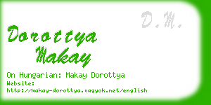 dorottya makay business card